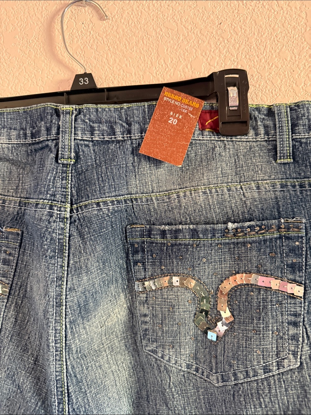 Neeso Jeans Vintage Women's Capri Denim Jeans - Blue - Picture 5 of 9